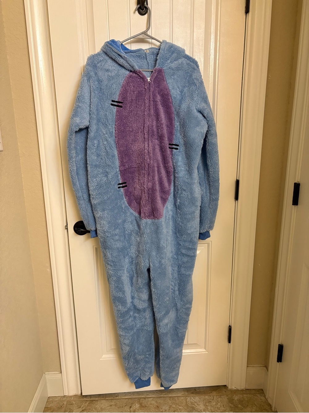 Amazon Blue and Purple Plush Hooded Onesie